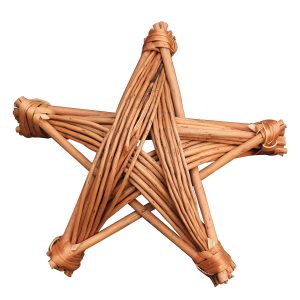 Estrella de navidad en mimbre