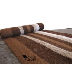 Alternative view of Bufanda de alpaca franjas de colores naturales