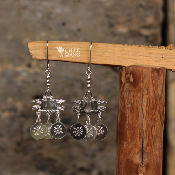Aros colibrí en plata