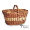 Canasto para picnic de mimbre bicolor