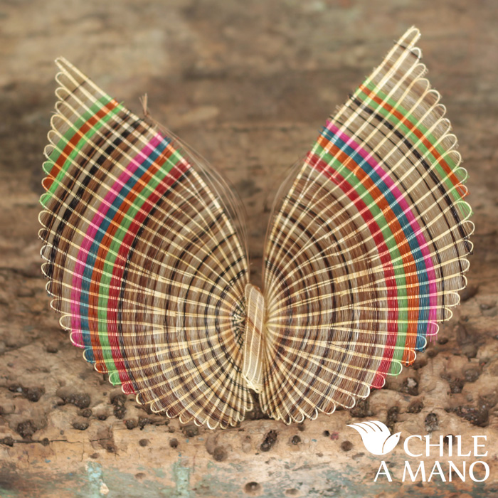 Mariposa de crin mediana natural y multicolor - Imagen 3
