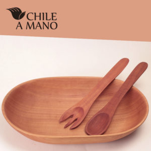 Set de platos madera nativa - Tienda Araucania Andina