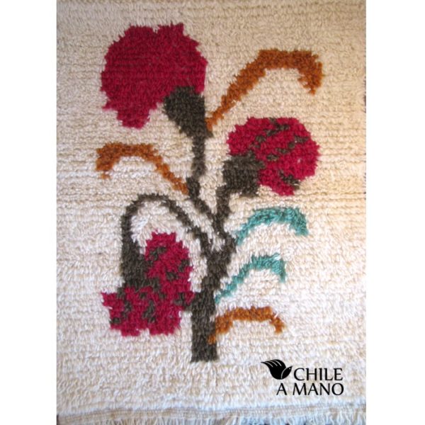 Bajadas de cama de lana con flores