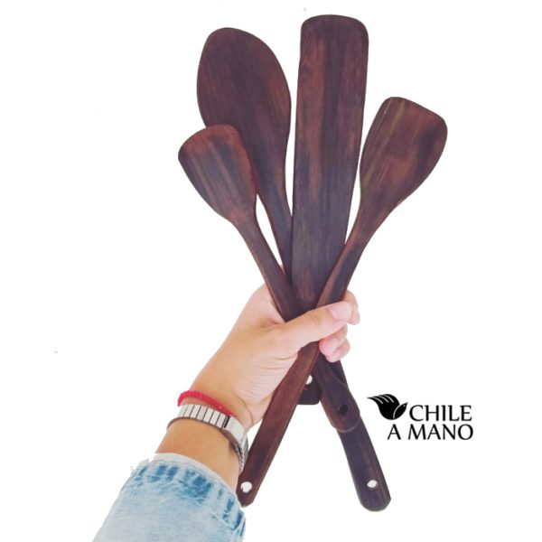 Juego de cucharas y espátulas de alerce