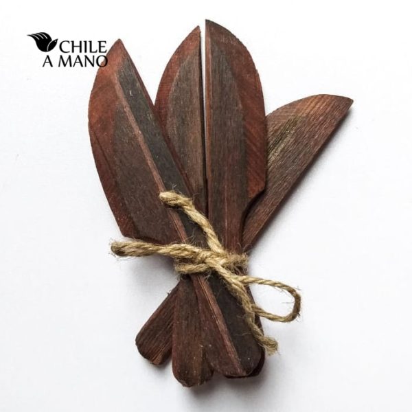 Juego de minicuchillos de alerce