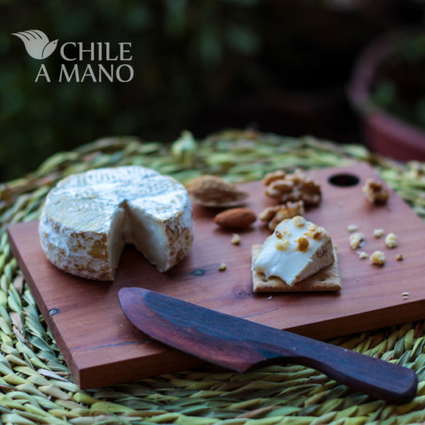 Set de mini tabla y cuchillo en maderas nativas