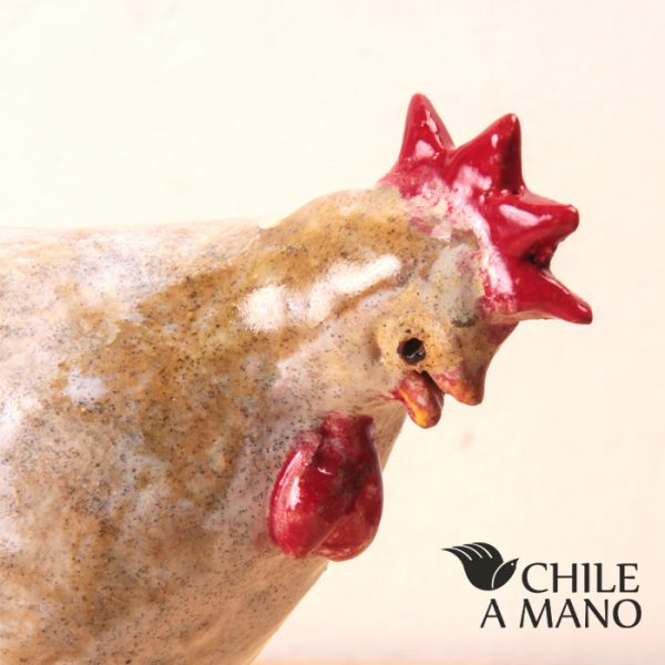 Gallina decorativa grande esmaltada