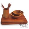 Set de aperitivo en madera nativa