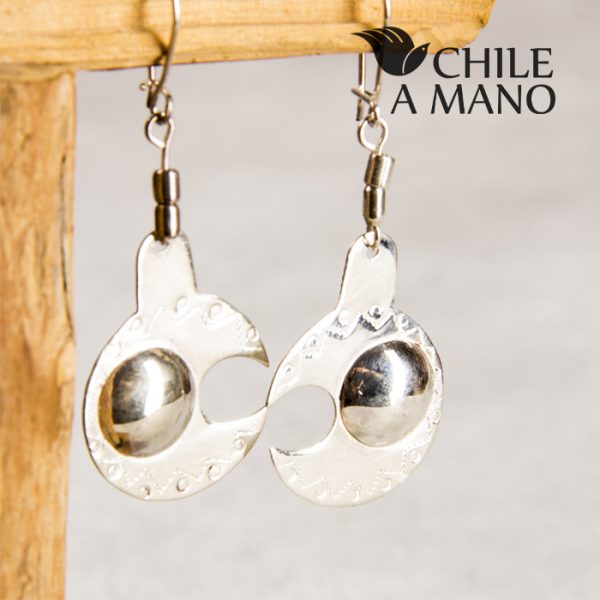 Aros Mapuche clava de plata