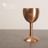 Copa de vino en cobre martillado