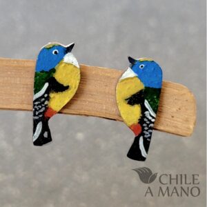 Aros pajaritos de cobre esmaltado