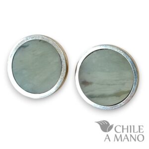 Alternative view of Aros circulares de combarbalita y plata