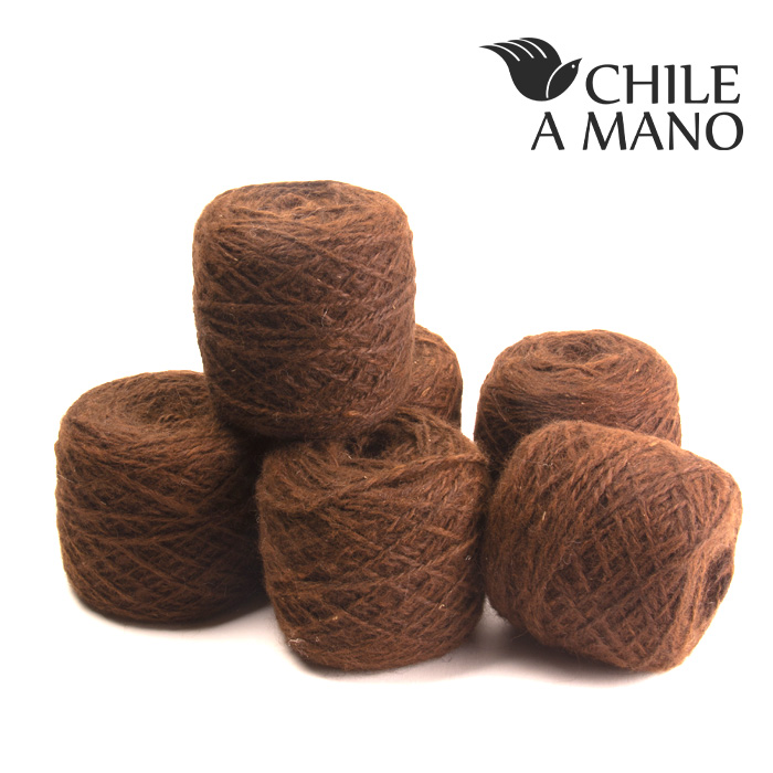 Ovillo de Lana de Alpaca 100% color canela