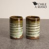 Set de 2 vasitos licor cerámica gres - color óxido