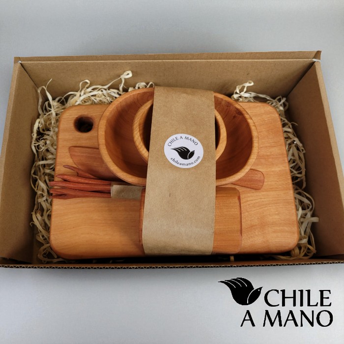 Set de aperitivo en madera de raulí - Imagen 5