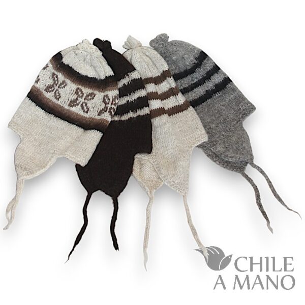 Gorro Chullo en lana de alpaca para adulto