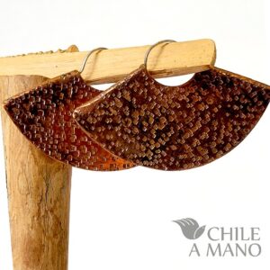 Aros de cobre abanico texturizado