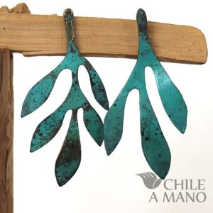 Alternative view of Aros ramita de maitén con pátina verde