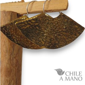 Alternative view of Aros de bronce abanico texturizado