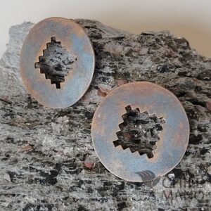 Alternative view of Aros de cobre calados