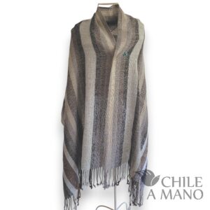 Chal en lana de alpaca colores naturales