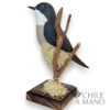 Aves chilenas talladas en madera - Golondrina - pedestal