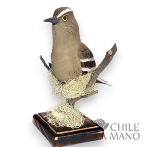 Aves chilenas talladas en madera - Tenca - pedestal - Imagen 3