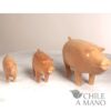 Chanchitos de madera tallada