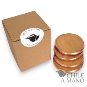 Posavasos de madera nativa y cobre - Imagen 7