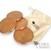 Posavasos de madera nativa y cobre