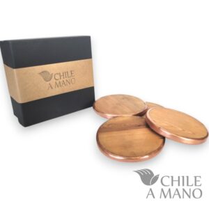 Posavasos de madera nativa y cobre - Imagen 5
